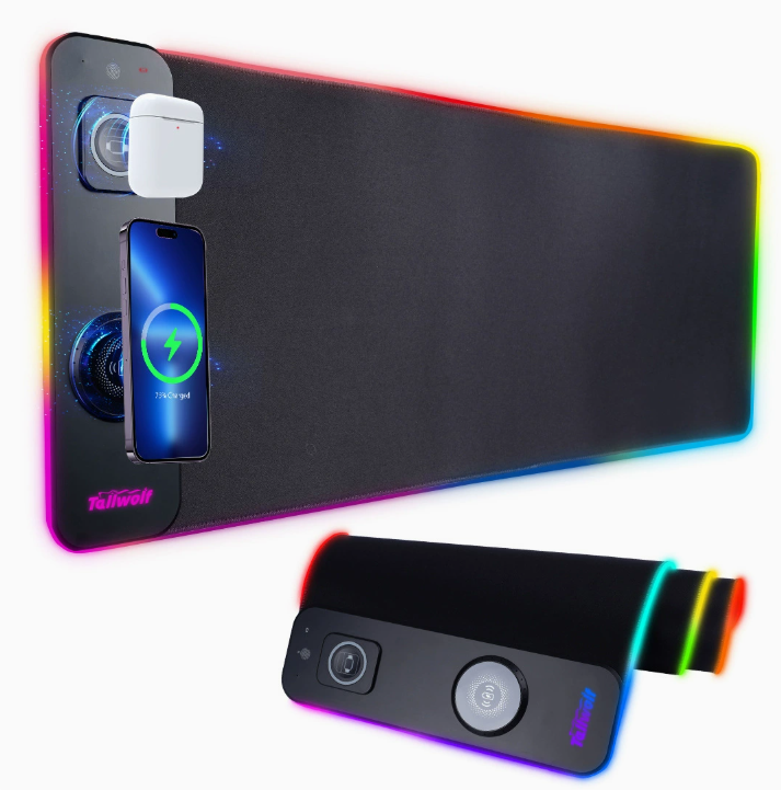 Wireless Charging RGB Luminous Mouse Pad for Gaming